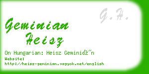 geminian heisz business card